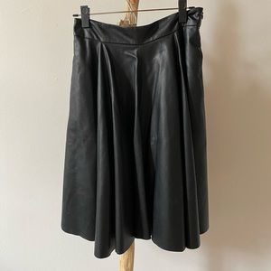 Zara Faux Leather Midi Skirt